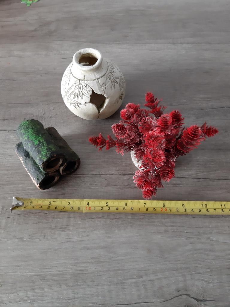 Gratis 3 aquarium ornamenten, Dieren en Toebehoren, Ophalen, Gebruikt, Decoratie