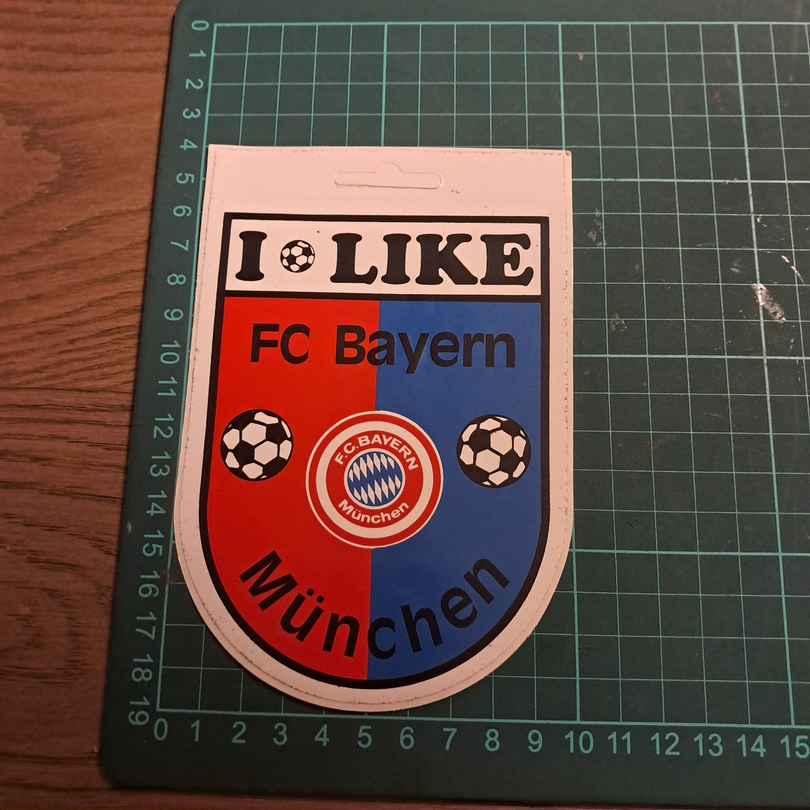 Vintage FC Bayern München Sticker Jaren 80, Ophalen of Verzenden