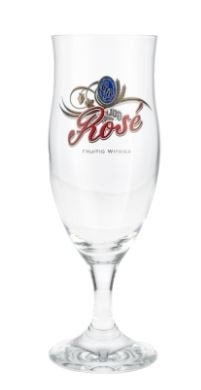 6 Gulpener Rose Fruitig Witbierglazen, Ophalen of Verzenden, Zo goed als nieuw, Glas of Glazen, Overige merken