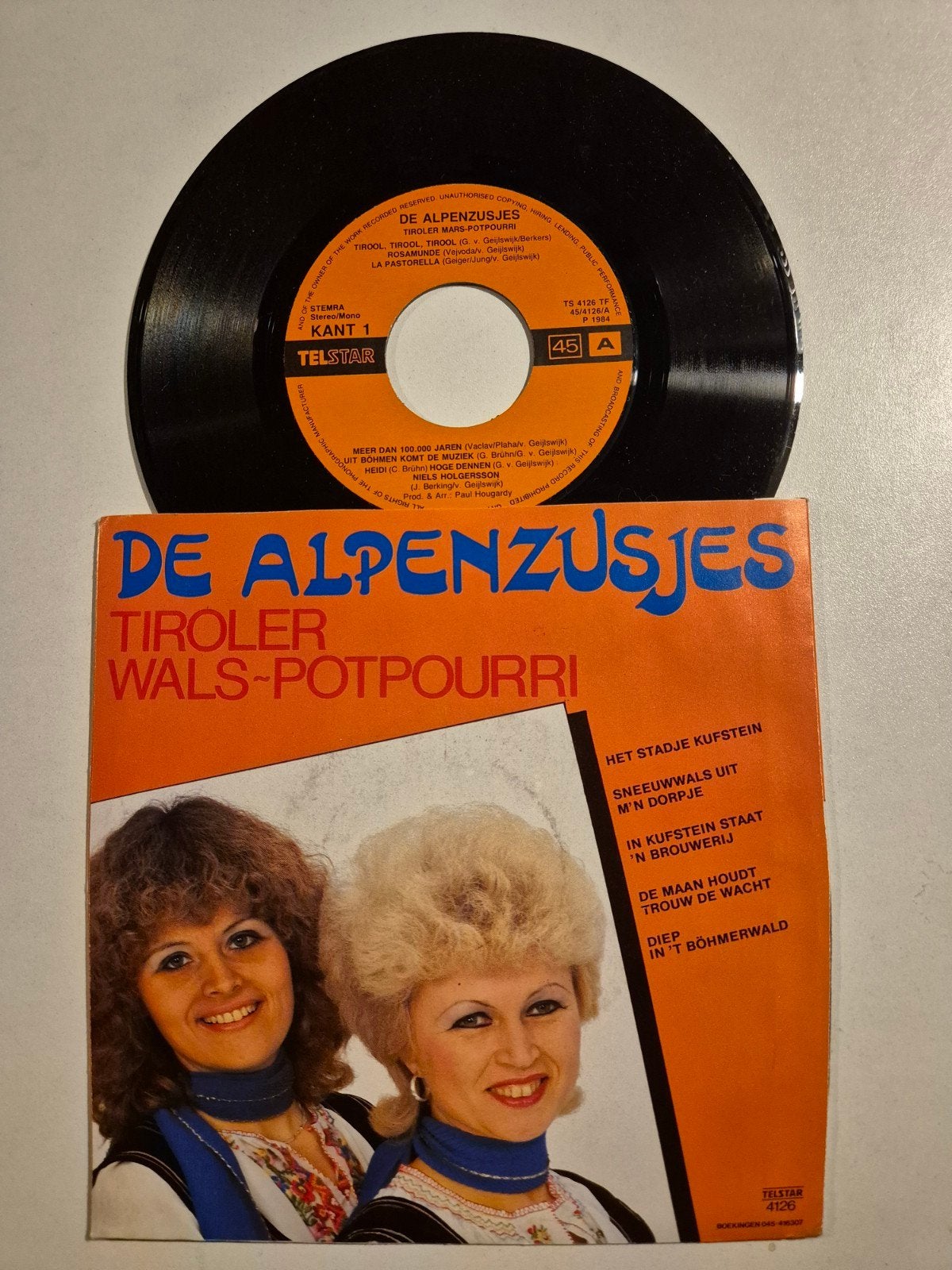 De Alpenzusjes-Tiroler wals potpourri/Tiroler mars potpourri, Cd's en Dvd's, Vinyl Singles, 7 inch, Single, Ophalen of Verzenden
