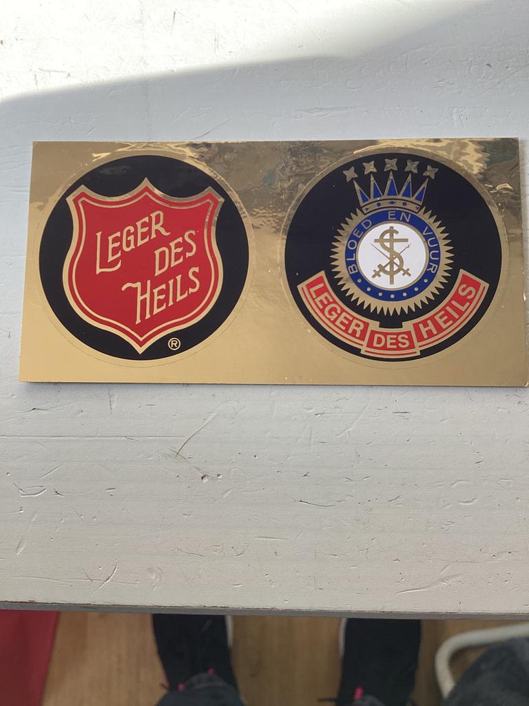 2 stickers Leger des Heils, Verzenden, Zo goed als nieuw