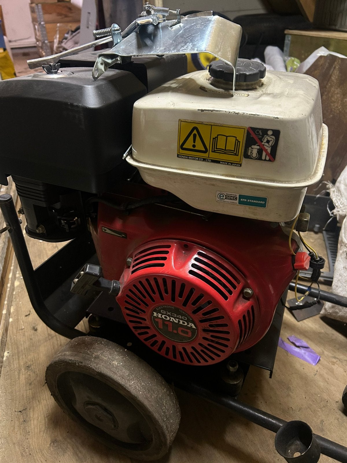 Te koop Honda GX340 11pk, Doe-het-zelf en Verbouw, Ophalen, Gebruikt, Benzinemotor, 1800 rpm of meer