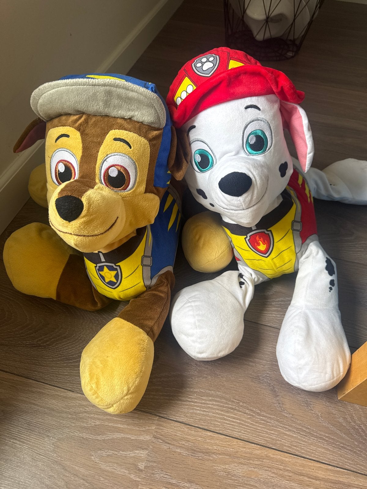 Paw Patrol knuffels: Chase en Marshall (xxl), Zo goed als nieuw, Middelgroot (20 tot 80 cm), Bruin, Paw Patrol