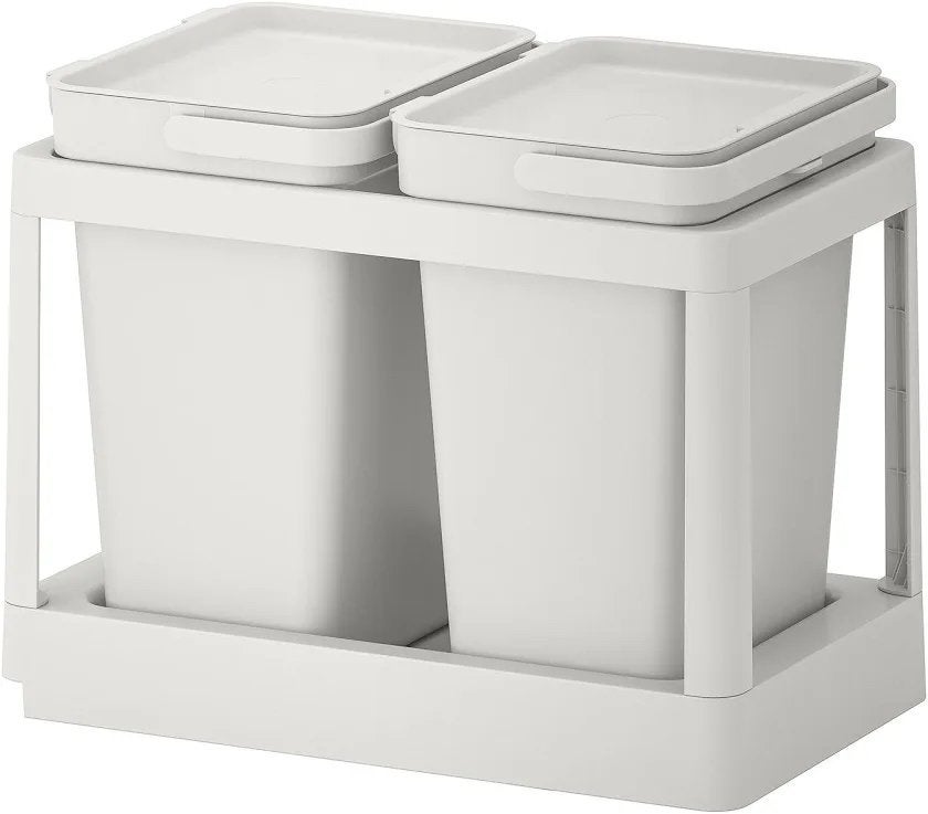 Nieuwe Ikea afvalbakken met schroefjes, Huis en Inrichting, Woonaccessoires | Prullenbakken, Ophalen, 50 – 75, Kunststof, Nieuw