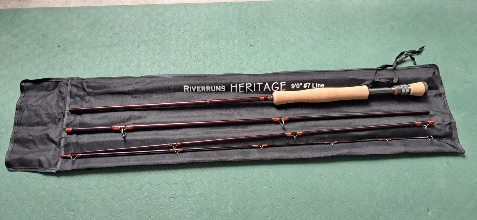 Riverruns Heritage Vliegenhengel 9'0" #7 Line 4pcs, Watersport en Boten, Ophalen of Verzenden, Werphengel