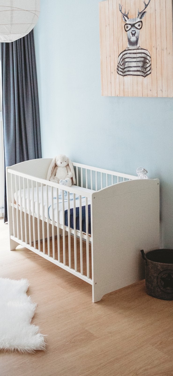 Ledikantje + matras + moltons + hoeslakens, Ophalen, Gebruikt, Jongetje of Meisje