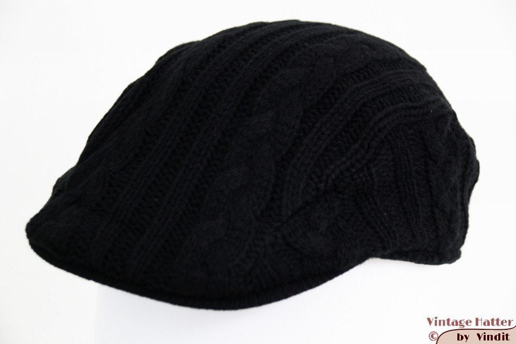Flatcap Platte pet Hawkins gebreid zwart 54 - 61 new 1 size, Nieuw, Ophalen of Verzenden, Pet, 58 of 59 cm (L, 7¼ of ⅜ inch)