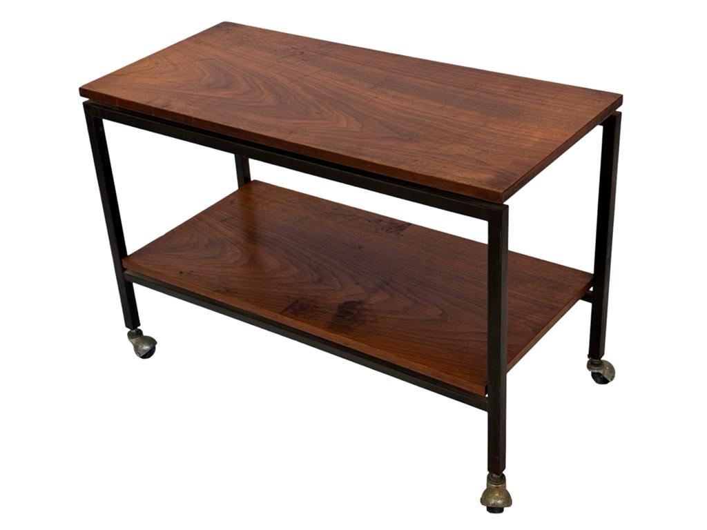 Vintage Teak Fineer Audio Trolley Bijzettafel Jaren '60, Ophalen