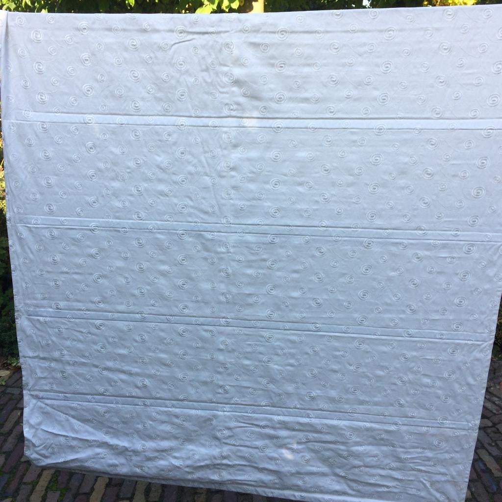 2 wit stoffen vouwgordijnen ophaalgordijnen lichtdoorlatend, Ophalen of Verzenden, Zo goed als nieuw, Wit
