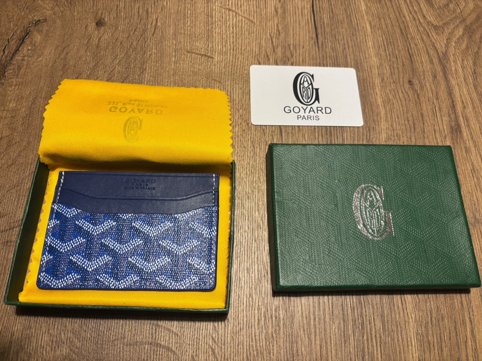 Blauwe Goyard Kaarthouder, Ophalen of Verzenden, Zo goed als nieuw, Blauw