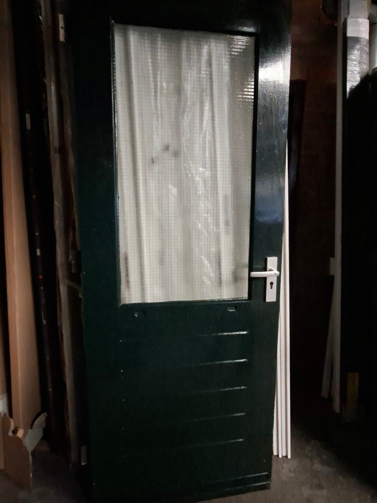 Hardhouten achterdeur B 82,5x H 211,5, Doe-het-zelf en Verbouw, Ophalen, Gebruikt, 80 tot 100 cm, 200 tot 215 cm