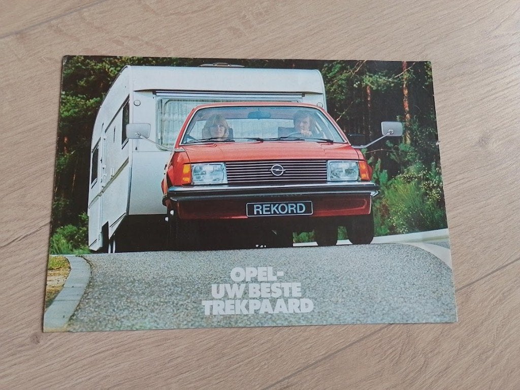 Opel Ascona, Manta, Rekord als caravan trekker, autofolder, Boeken, Auto's | Folders en Tijdschriften, Ophalen of Verzenden, Zo goed als nieuw