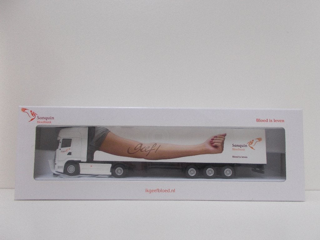 6320 Scania Streamline Topline 4x2 Sanquin TemaToys 1:87, Ophalen of Verzenden, Nieuw, Bus of Vrachtwagen, Overige merken