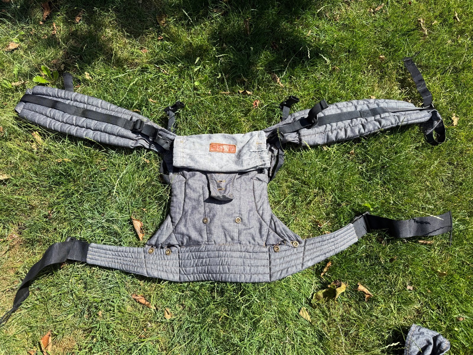 ByKay Denim Draagdoek/Draagzak - Zo goed als nieuw, Zo goed als nieuw, Buik, Rug of Zij, Draagzak, Ophalen