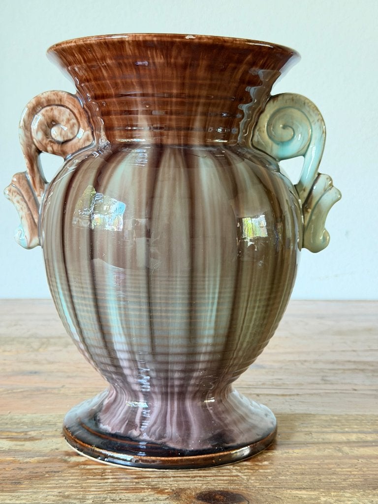 Bloemenvaas - Vintage Art Deco vaas met oren, Ophalen of Verzenden