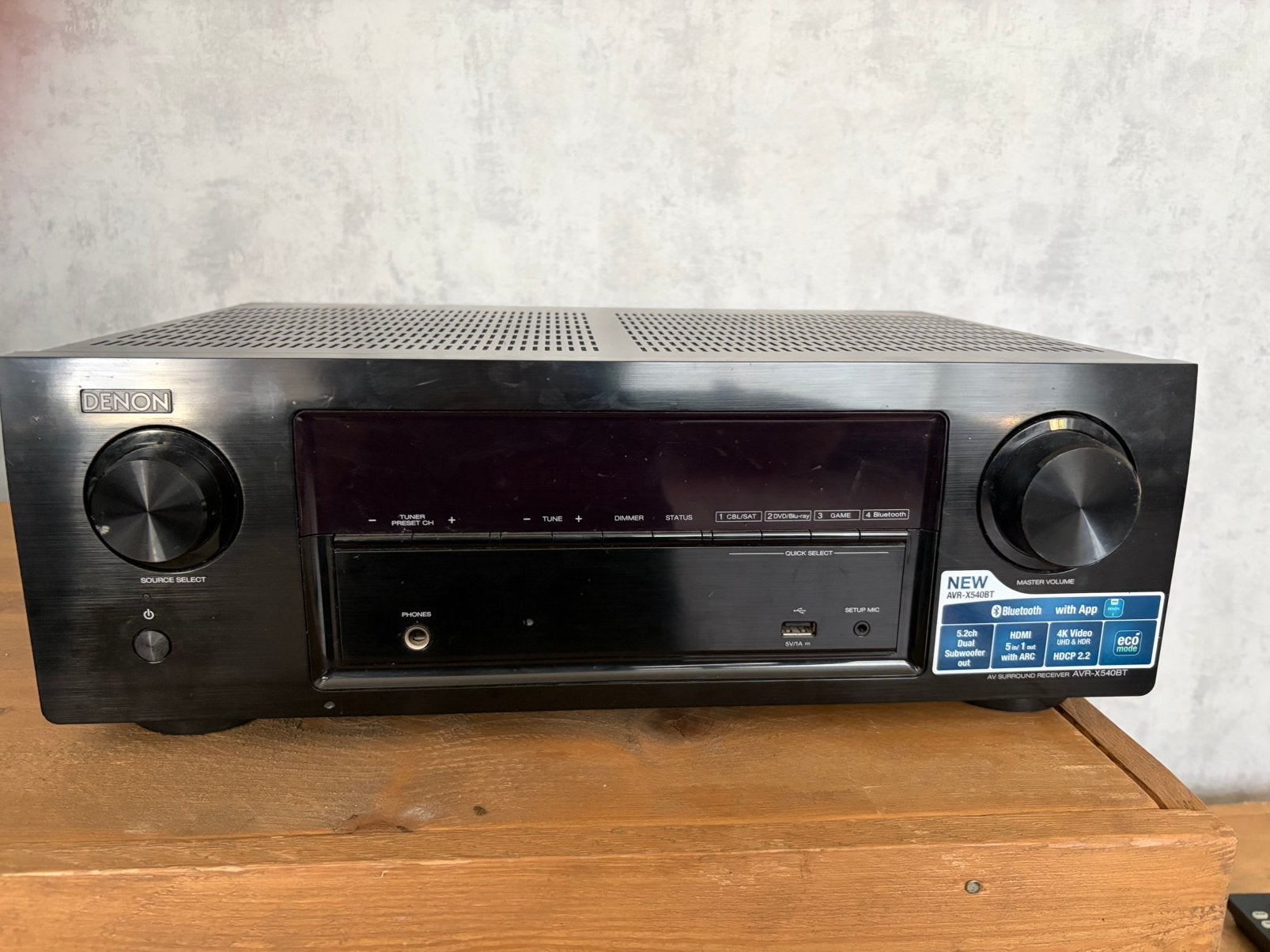 DENON AVR-X540BT, Ophalen, Gebruikt, Denon, 120 watt of meer