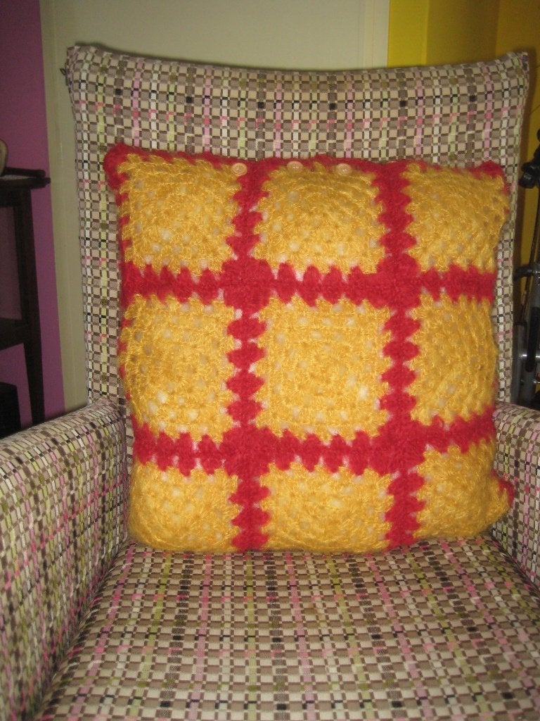 kussen mohair, Ophalen of Verzenden, Nieuw, Haken, Wol of Garen