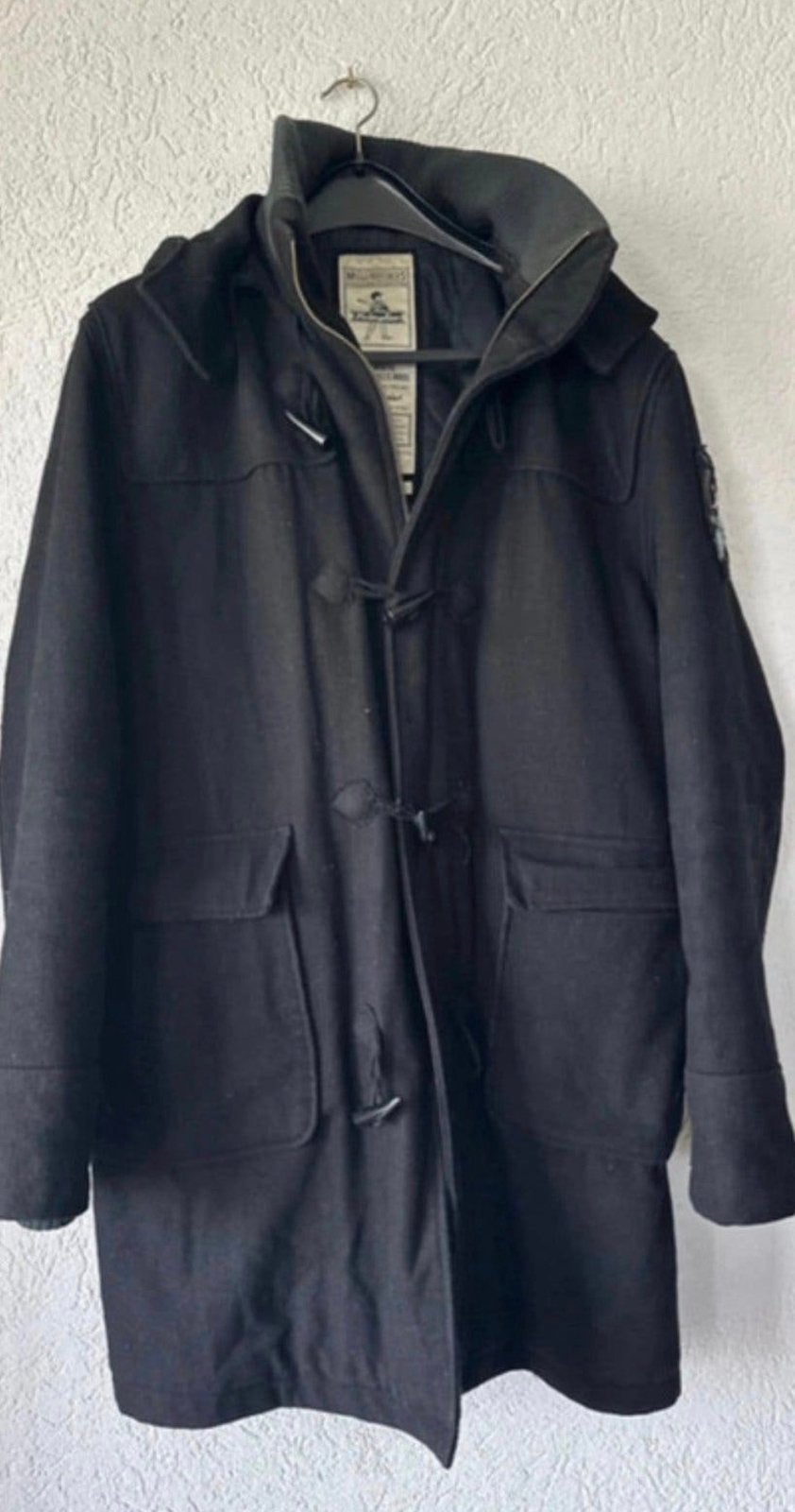 Winterjas met capuchon en rits., Ophalen of Verzenden, Gedragen, Maat 56/58 (XL), Zwart