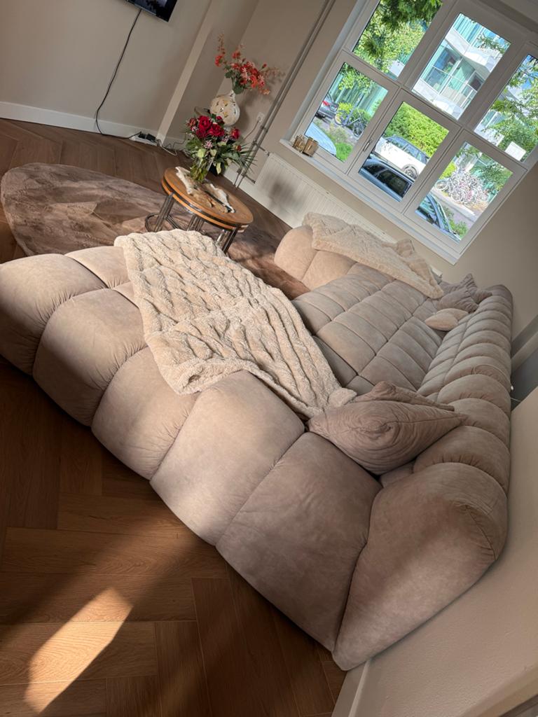 Luxe Groot, Comfortabel & Stijlvol (Velvet Terra), 125 cm of meer, Ophalen of Verzenden, Zo goed als nieuw, Stof