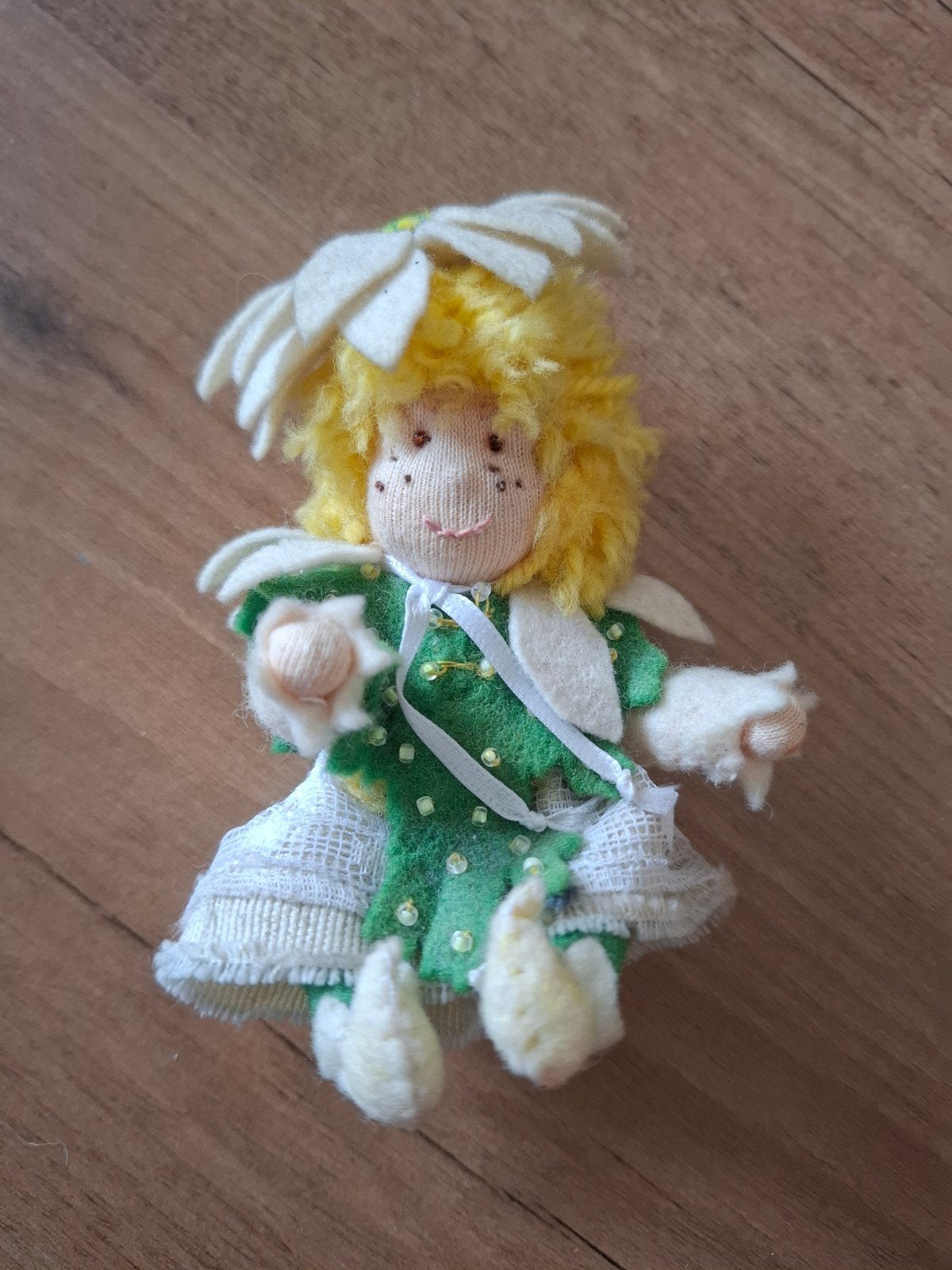 Handgemaakt Antroposofisch Waldorf Bloemenpopje, Ophalen of Verzenden, Gebruikt, Overige typen