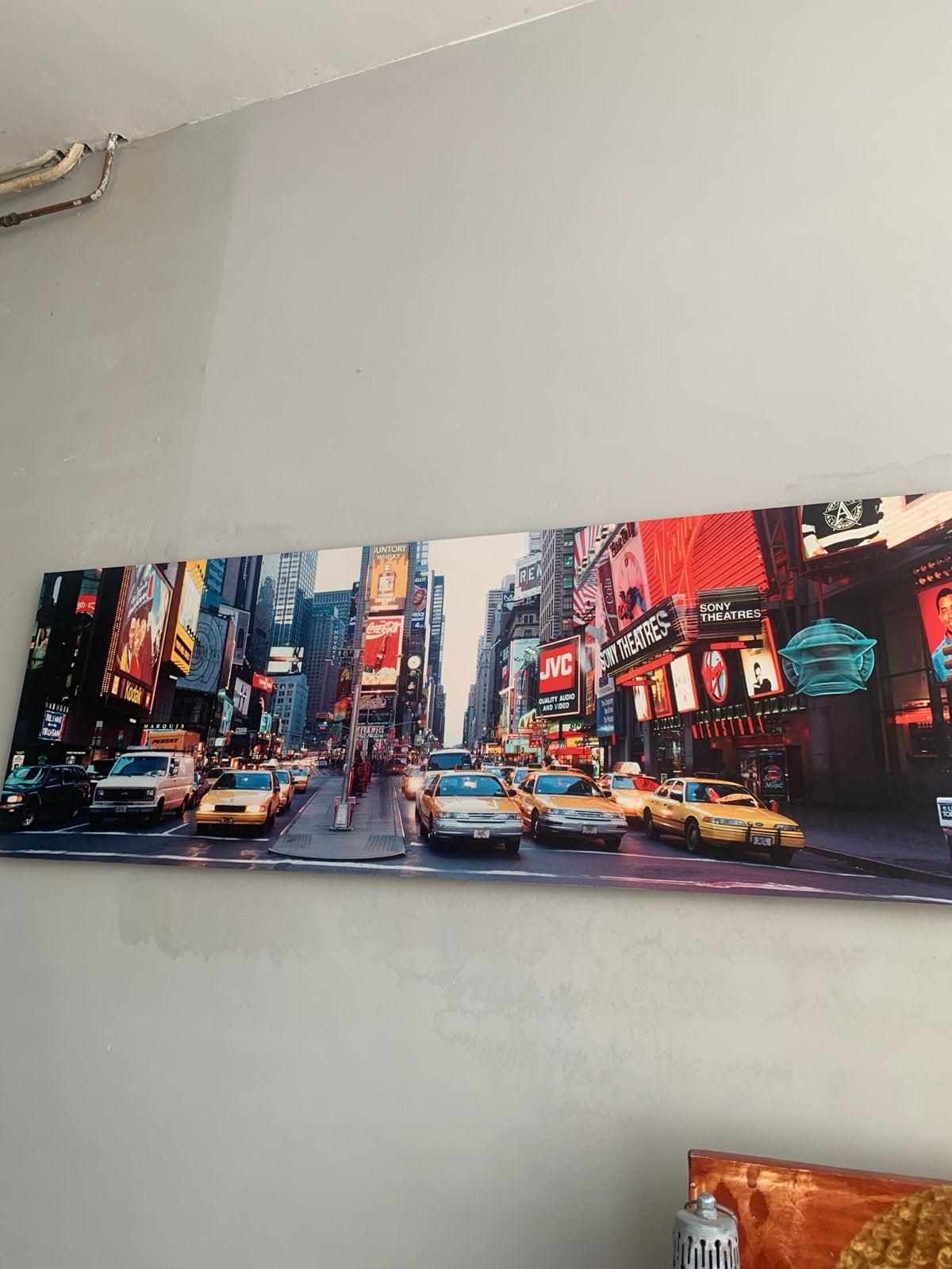 New York City Times Square Canvas Schilderij, 50 – 75, Ophalen of Verzenden, Zo goed als nieuw, Schilderij