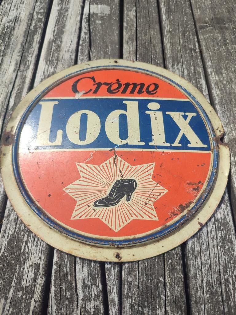 Lodix blikken bordje, Ophalen of Verzenden