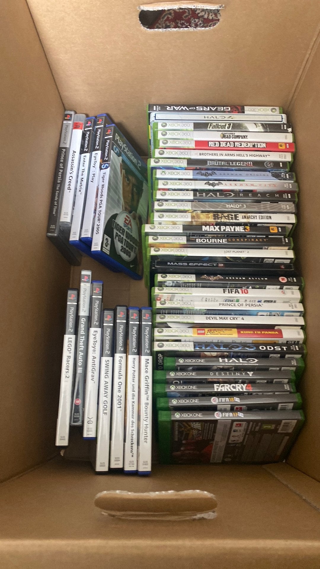 Doos vol PS2/Xbox 360 games, Spelcomputers en Games, Games | Xbox Original, 1 speler, Ophalen of Verzenden, Vanaf 3 jaar
