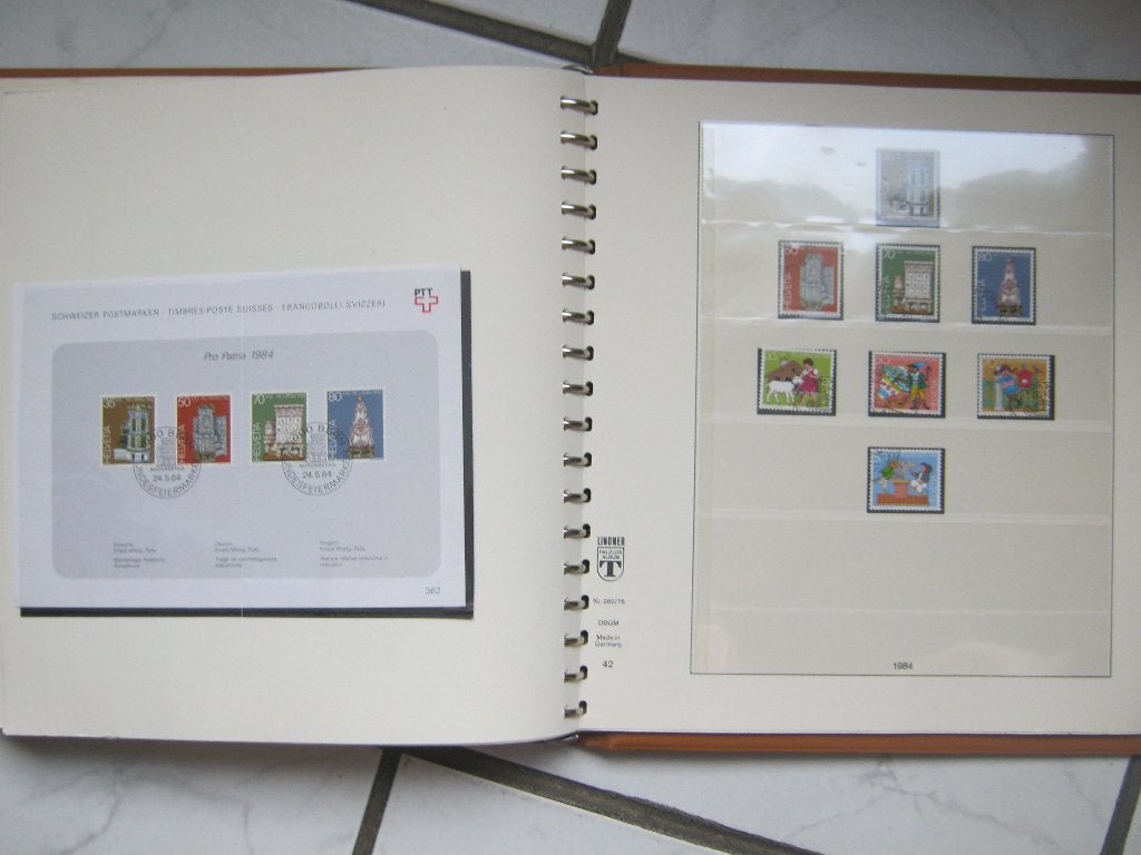 Luxe Lindner album Zwitserland 1969/1985 compleet - LEES -, Ophalen of Verzenden, Buitenland