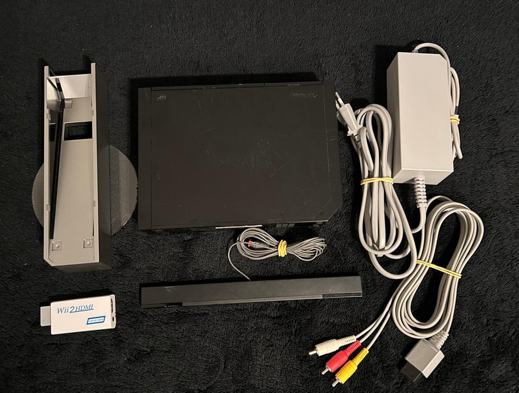 Nintendo Wii Zwart Met HDMI Converter, Ophalen of Verzenden, Zo goed als nieuw