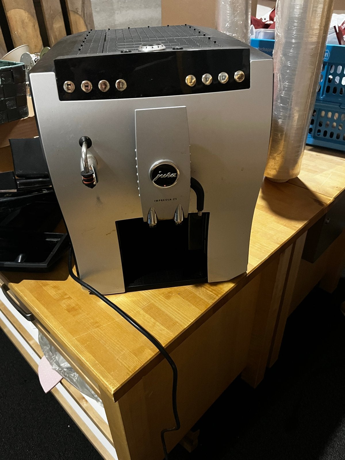 Jura Impressa Z5 koffiemachine- Zilver/Zwart, Witgoed en Apparatuur, Ophalen, Afneembaar waterreservoir, Gebruikt, Espresso apparaat