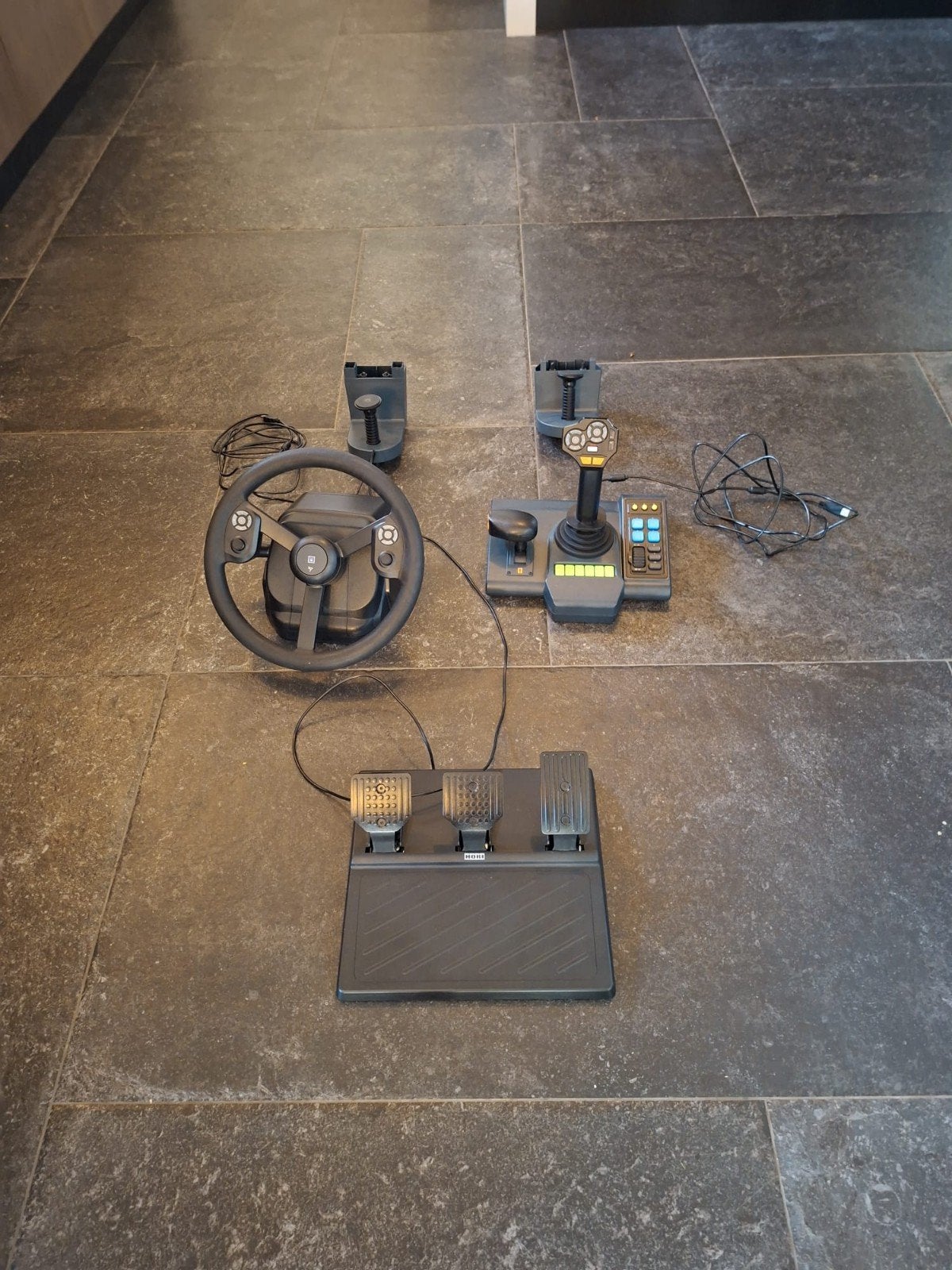 Hori farming simulator stuur, pedalen en joystick voor de pc, Racestuur, Gebruikt, Ophalen of Verzenden, Hori