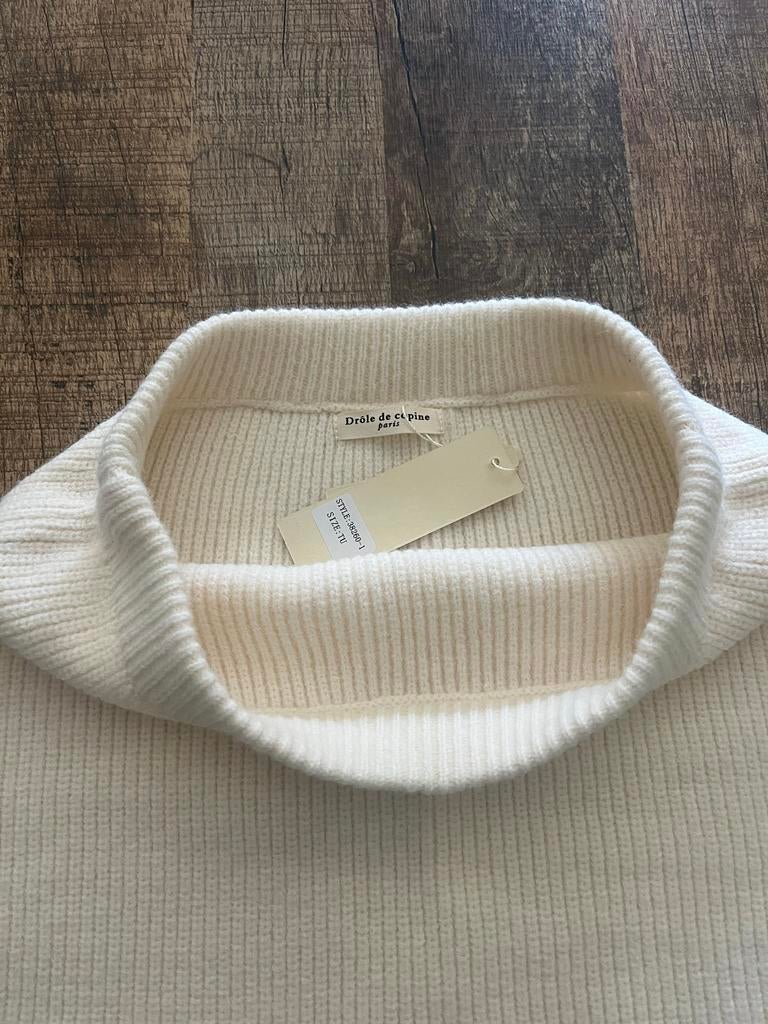 Nieuw gebreid rokje, one size, kleine L, Ophalen of Verzenden, Nieuw, Maat 42/44 (L), Wit
