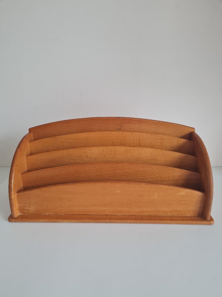 vintage brievenhouder - organizer met zwaluwstaartverbinding, Ophalen of Verzenden, Huis en Inrichting