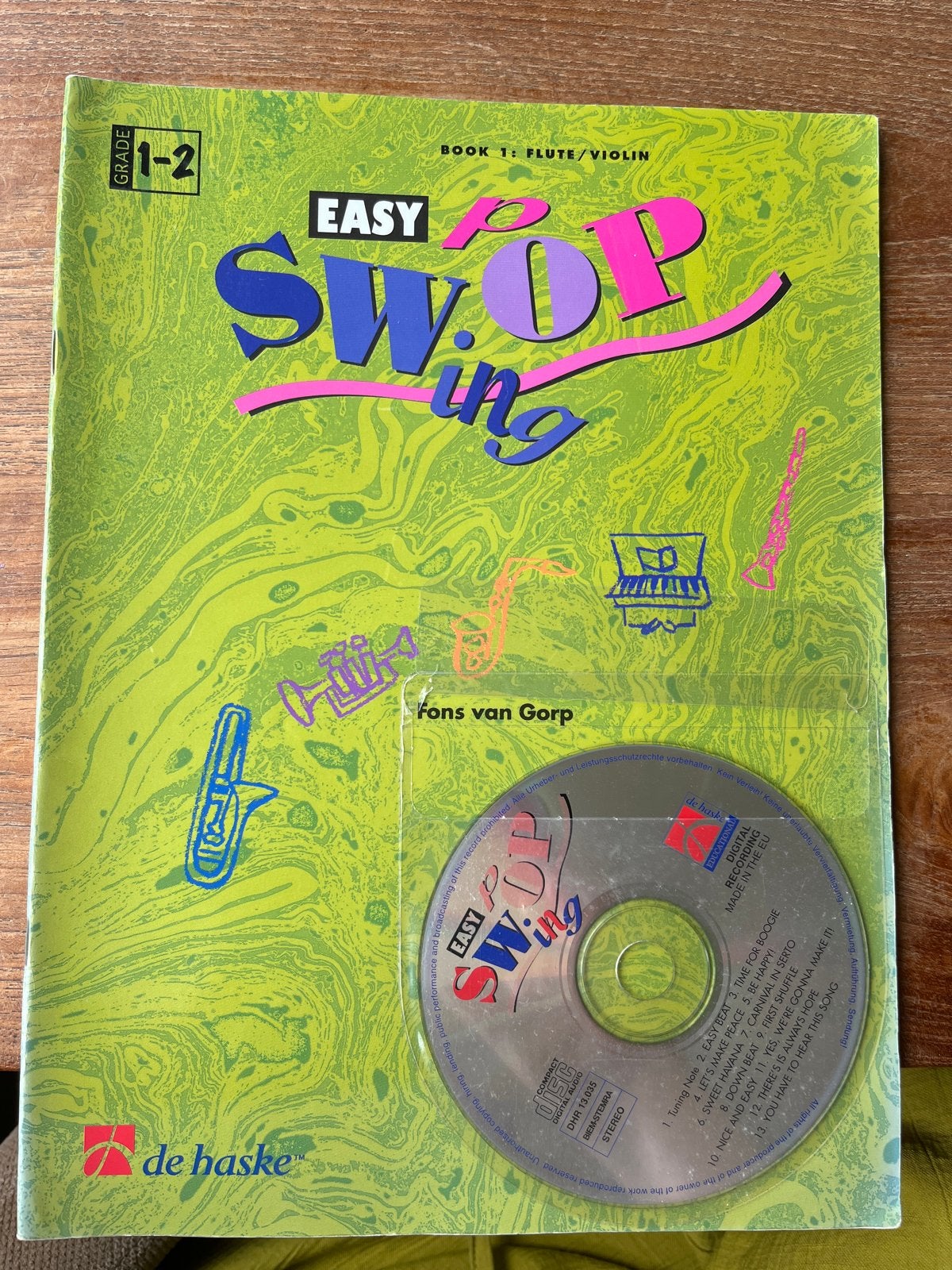 Easy Pop Swing Boek 1: Fluit/Viool met CD - Fons van Gorp, Muziek en Instrumenten, Gebruikt, Les of Cursus, Dwarsfluit of Piccolo