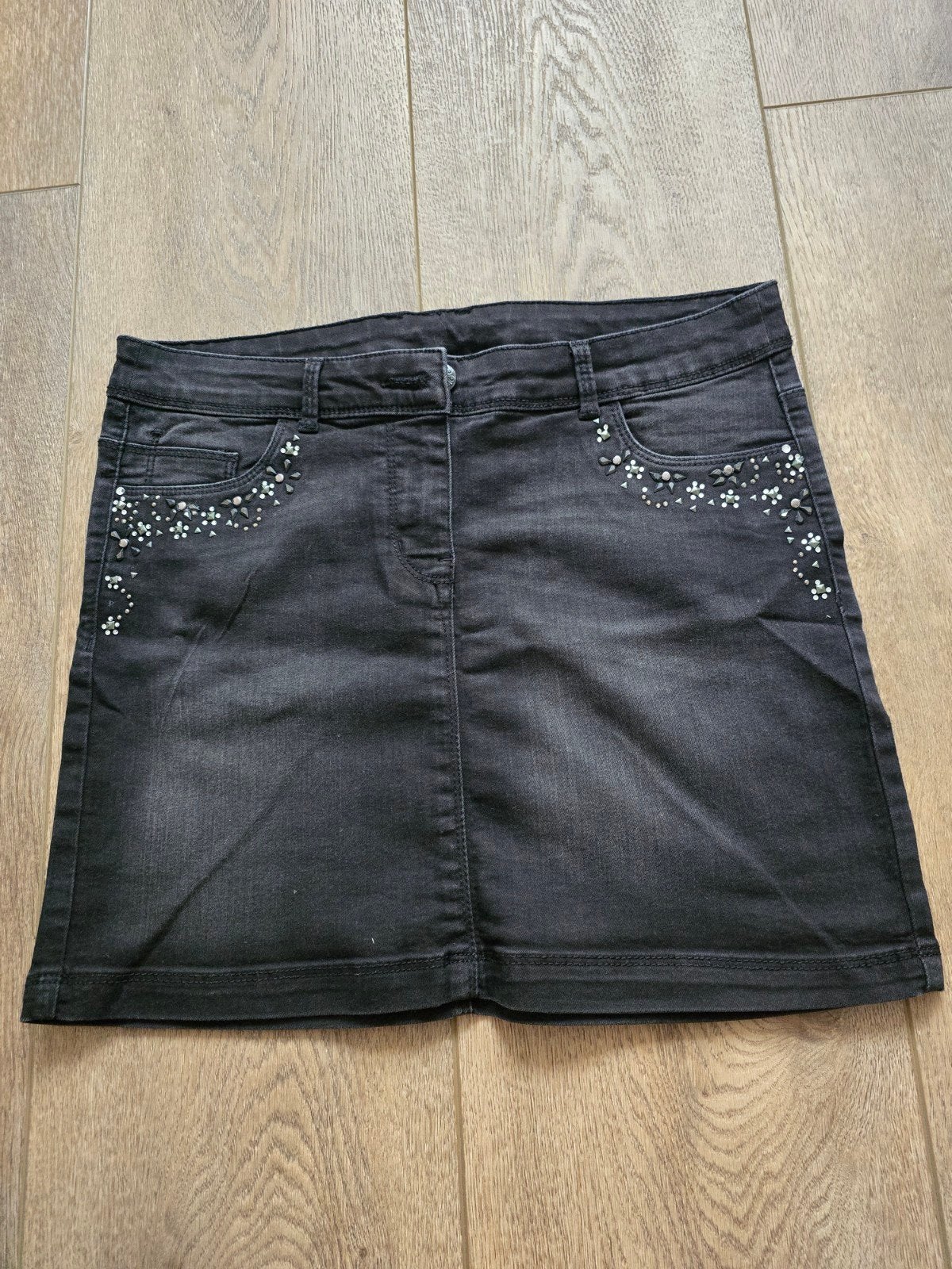 Te koop zwart spijkerrokje, merk Yessica C&A, maat 40., Maat 38/40 (M), Ophalen of Verzenden, Zo goed als nieuw, Boven de knie