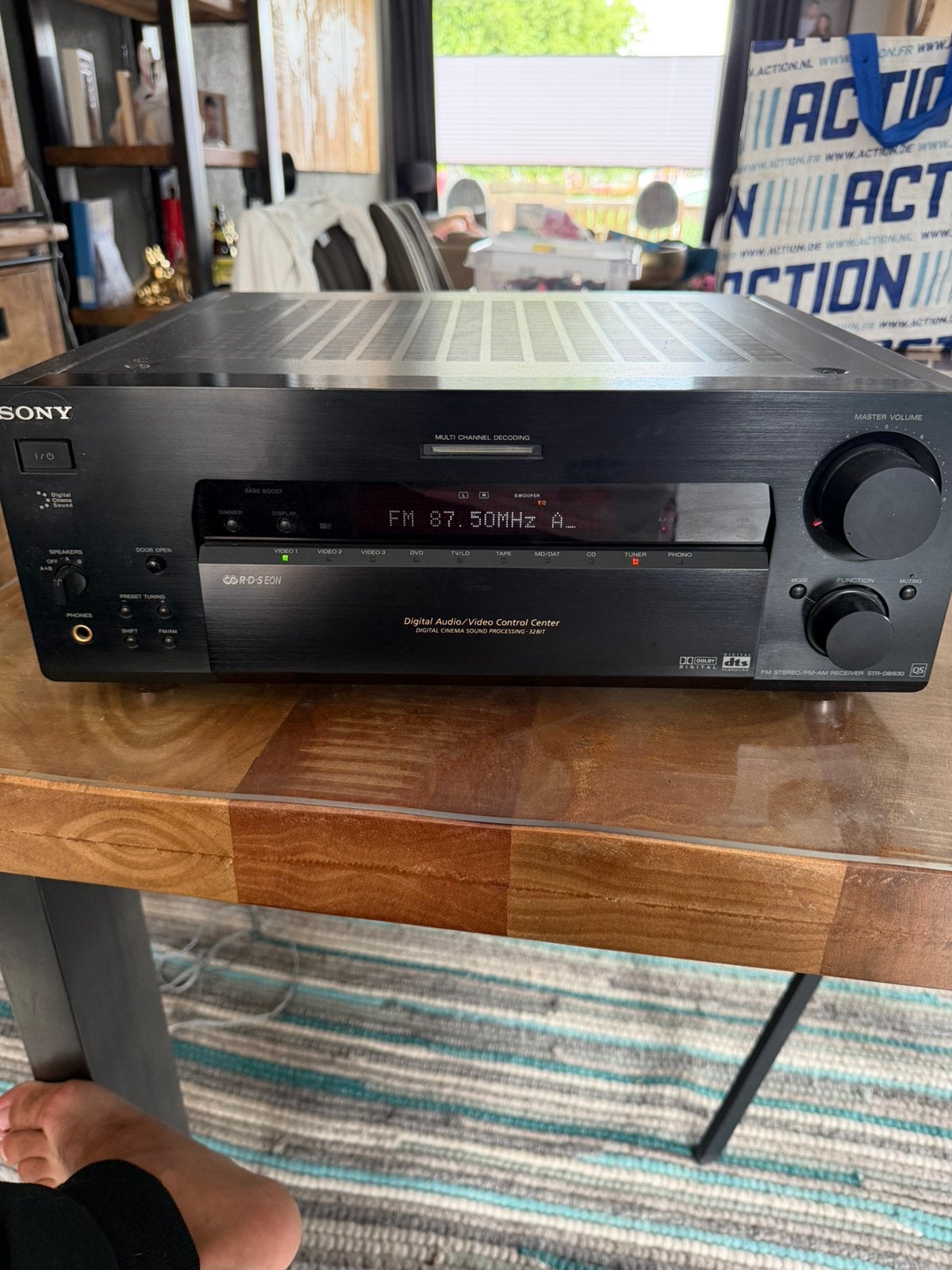 Sony STR-DB930 QS receiver versterker zwart en zilver, Ophalen of Verzenden, Zo goed als nieuw, 120 watt of meer, Sony