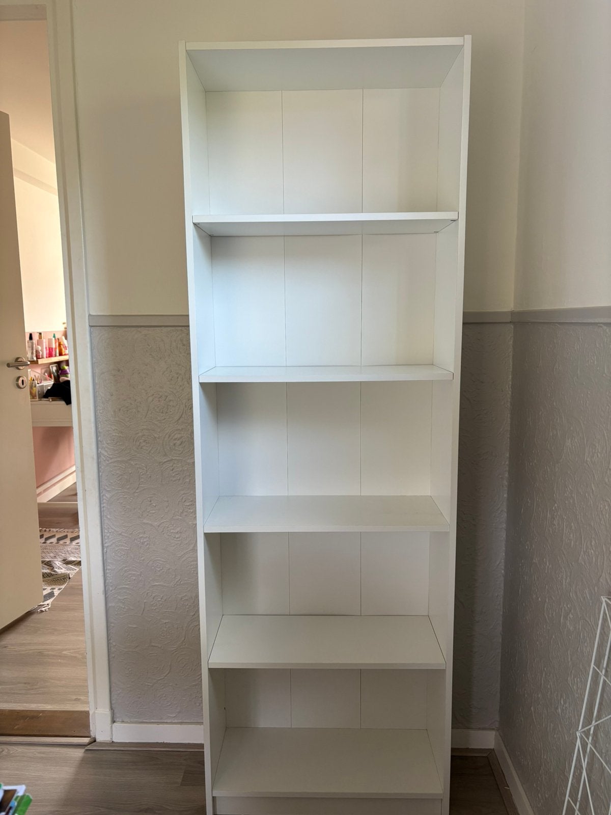 Witte boekenkast 60 x 180 cm € 10, Ophalen, Met plank(en), 50 tot 100 cm, Zo goed als nieuw