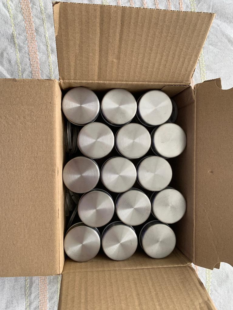 15 scooter glazen kruidenbotjes, Ophalen of Verzenden, Nieuw, Glas, Overige typen