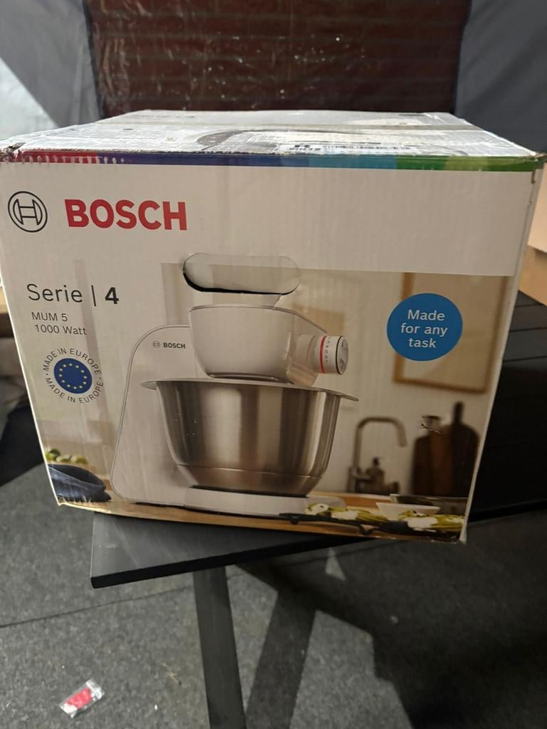 Bosch MUM5 Serie 4 Keukenmachine 1000 Watt, 4 liter of meer, Ophalen of Verzenden, Nieuw, 3 snelheden of meer
