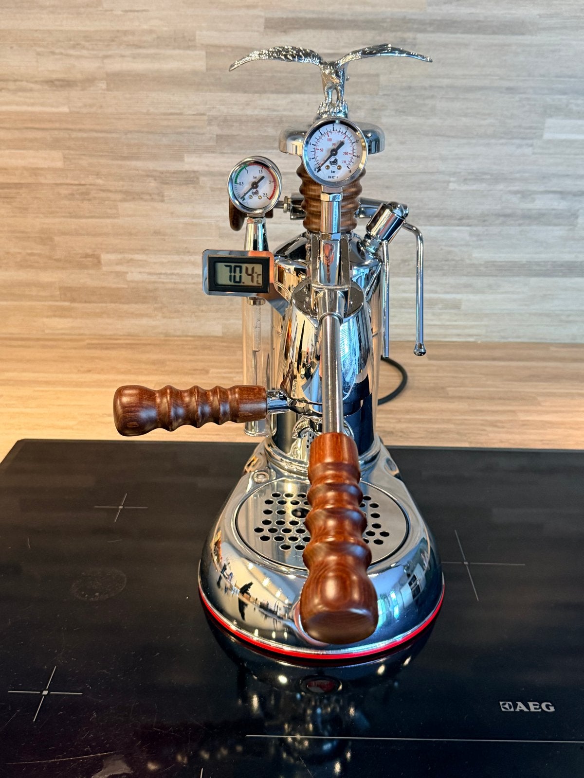 La Pavoni Esperto Abile Espresso Machine, Stoompijpje, Espresso apparaat, Gemalen koffie, Ophalen of Verzenden