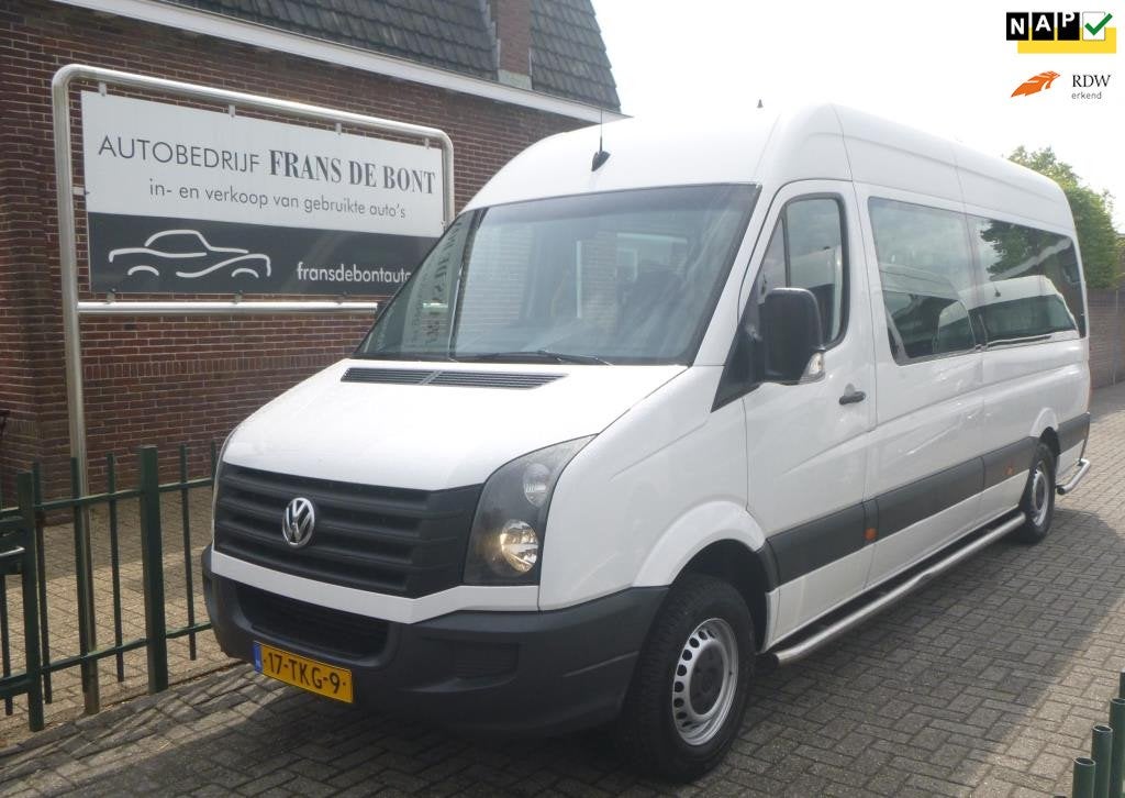 Volkswagen Crafter 35 2.0 TDI L3H2 BM AIRCO 9 PERSOONS ROLST, 13 km/l, Euro 5, Achterwielaandrijving, Gebruikt