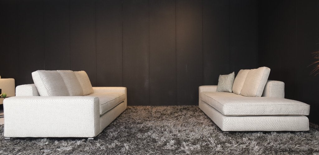 Minotti Williams 3-zitsbank met lounge – nieuw gestoffeerd, Resofa B.V., Ophalen of Verzenden, Zo goed als nieuw, Rechte bank