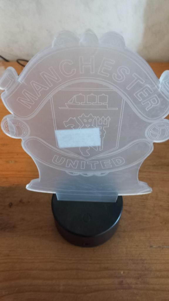 3d led light lamp manchester united, Ophalen of Verzenden, Nieuw, Minder dan 50 cm
