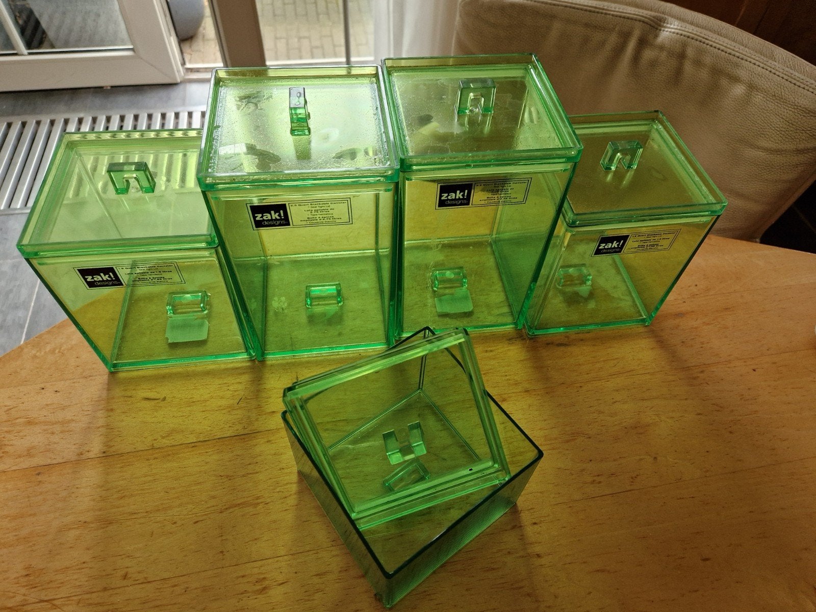 Set van 5 Zak! Designs voorraadpotten - Groen, Kunststof, Ophalen of Verzenden, Voorraadpot, Overige merken