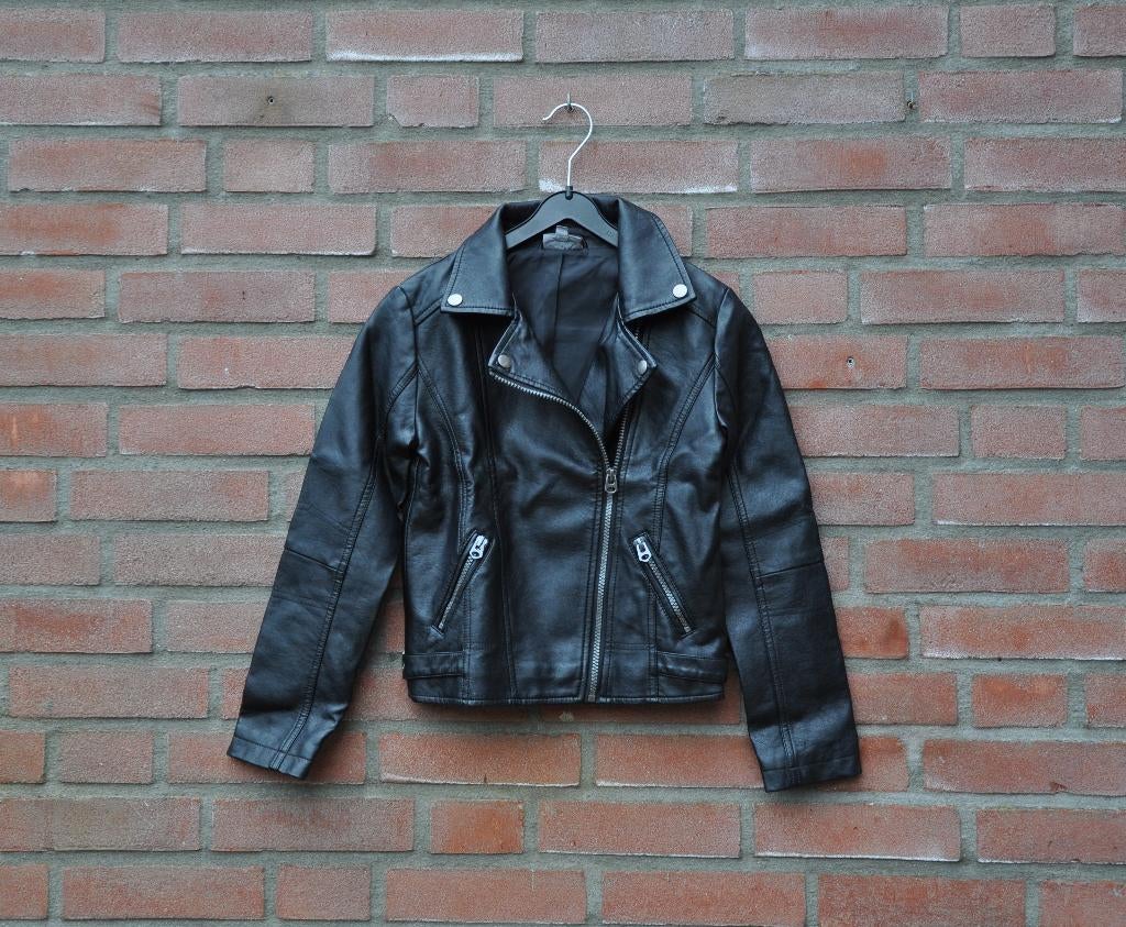 imitatieleren jas 140, jack 140, jas 140, kinderkleding 140, Kinderen en Baby's, Kinderkleding | Maat 140, Meisje, Ophalen of Verzenden