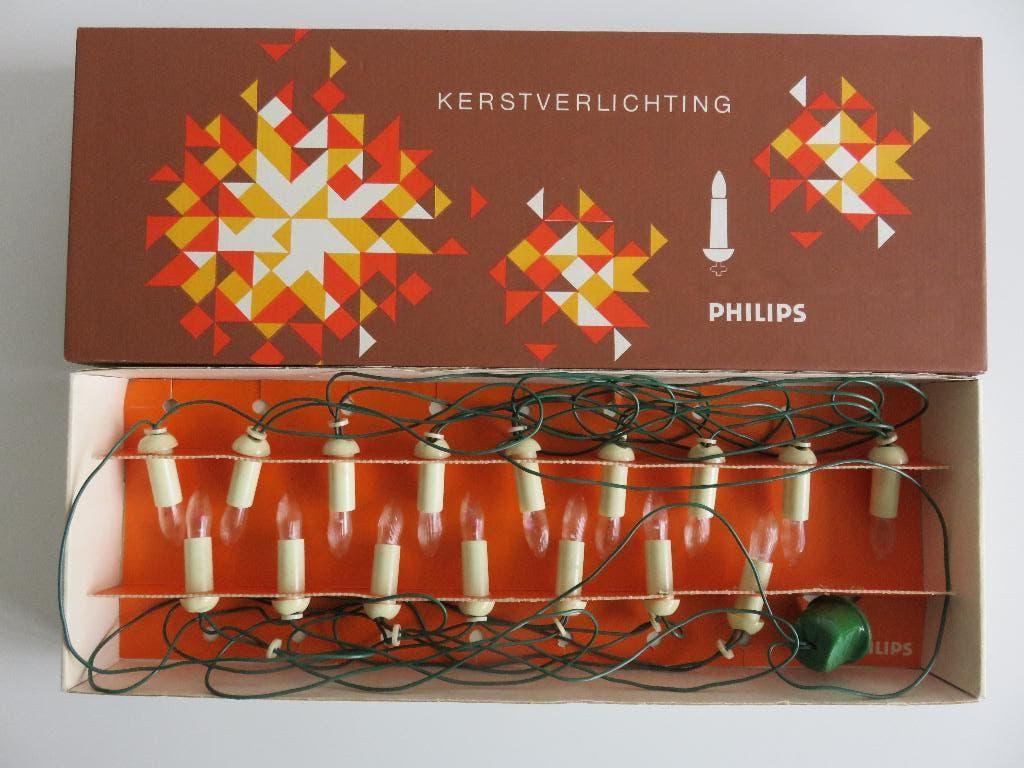 Vintage Philips kerstverlichting 16 dwergkaarslampjes, Diversen, Kerst, Ophalen of Verzenden, Zo goed als nieuw