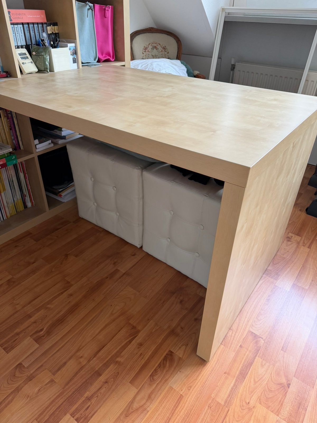 Ikea Expedit Kallax bureau licht berken zgan, Ophalen, Zo goed als nieuw
