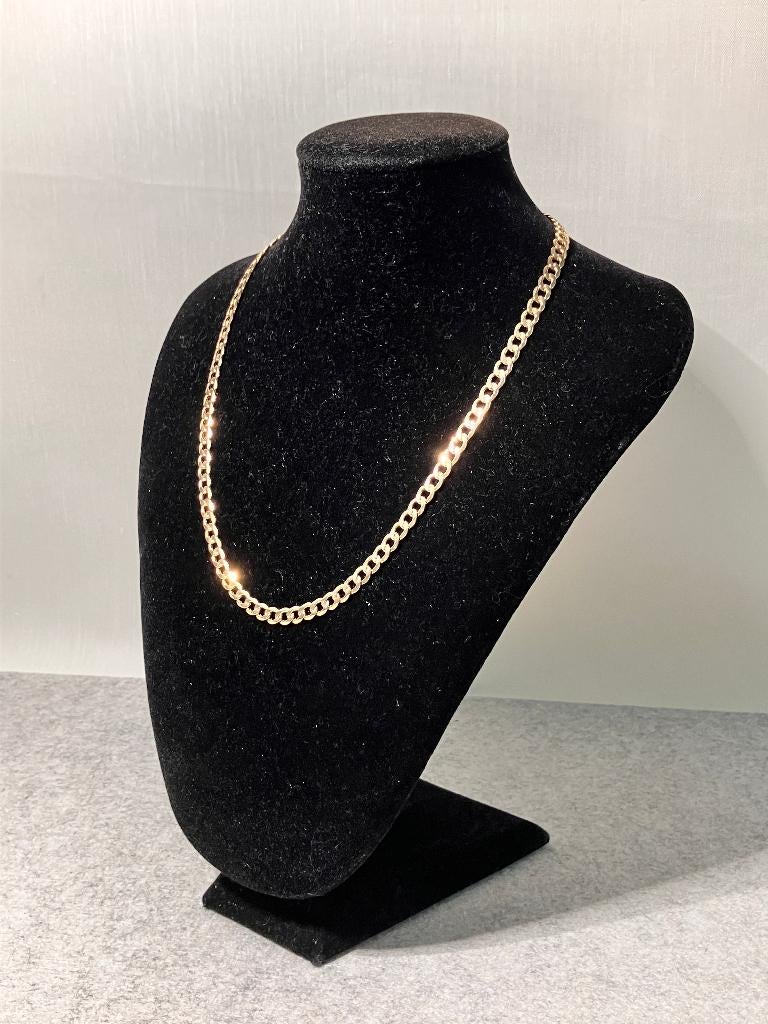 Gouden gourmet collier 10K Italiaans 45,5 cm, Verzenden, Goud, Goud