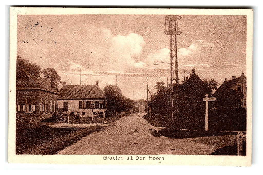 Wehe-den Hoorn, Groeten uit Den Hoorn, Ophalen of Verzenden, 1920 tot 1940, Gelopen, Groningen
