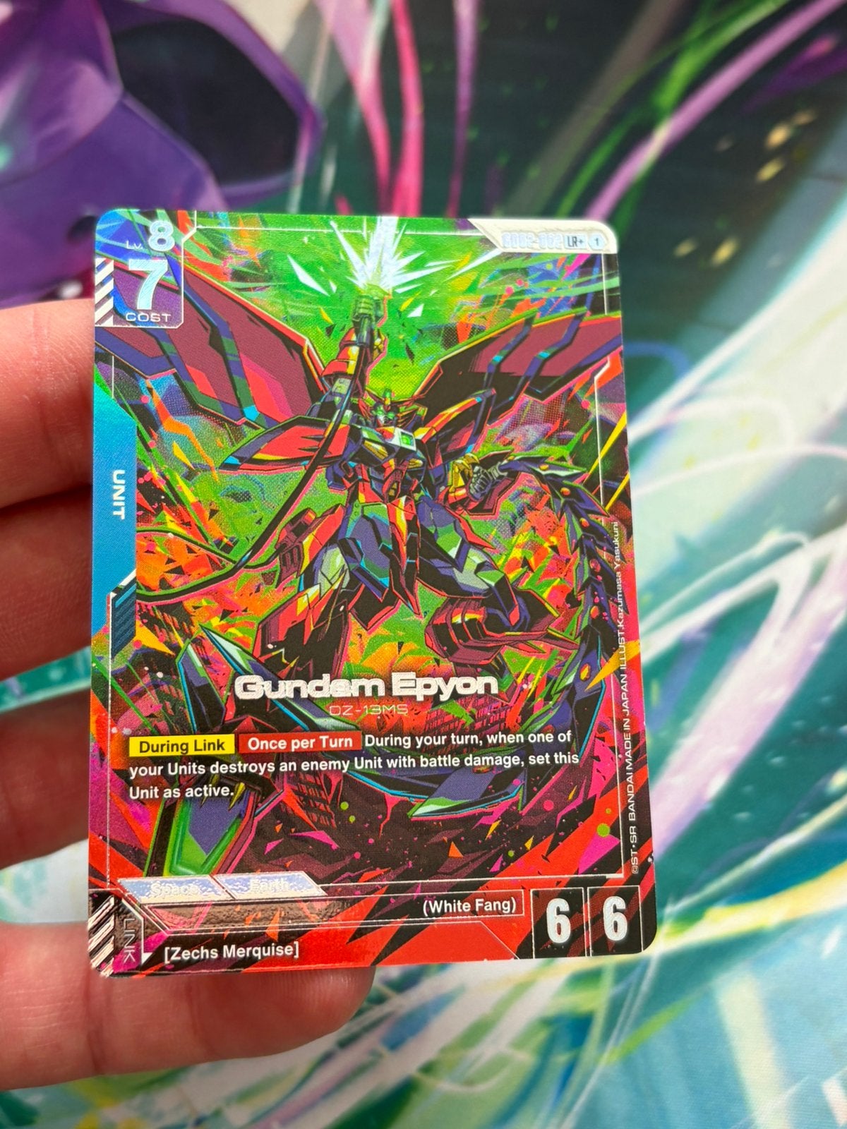 Gundam Epyon (LR+) GD-02 Dual Impact – Gundam Card Game, Ophalen of Verzenden, Zo goed als nieuw, Foil